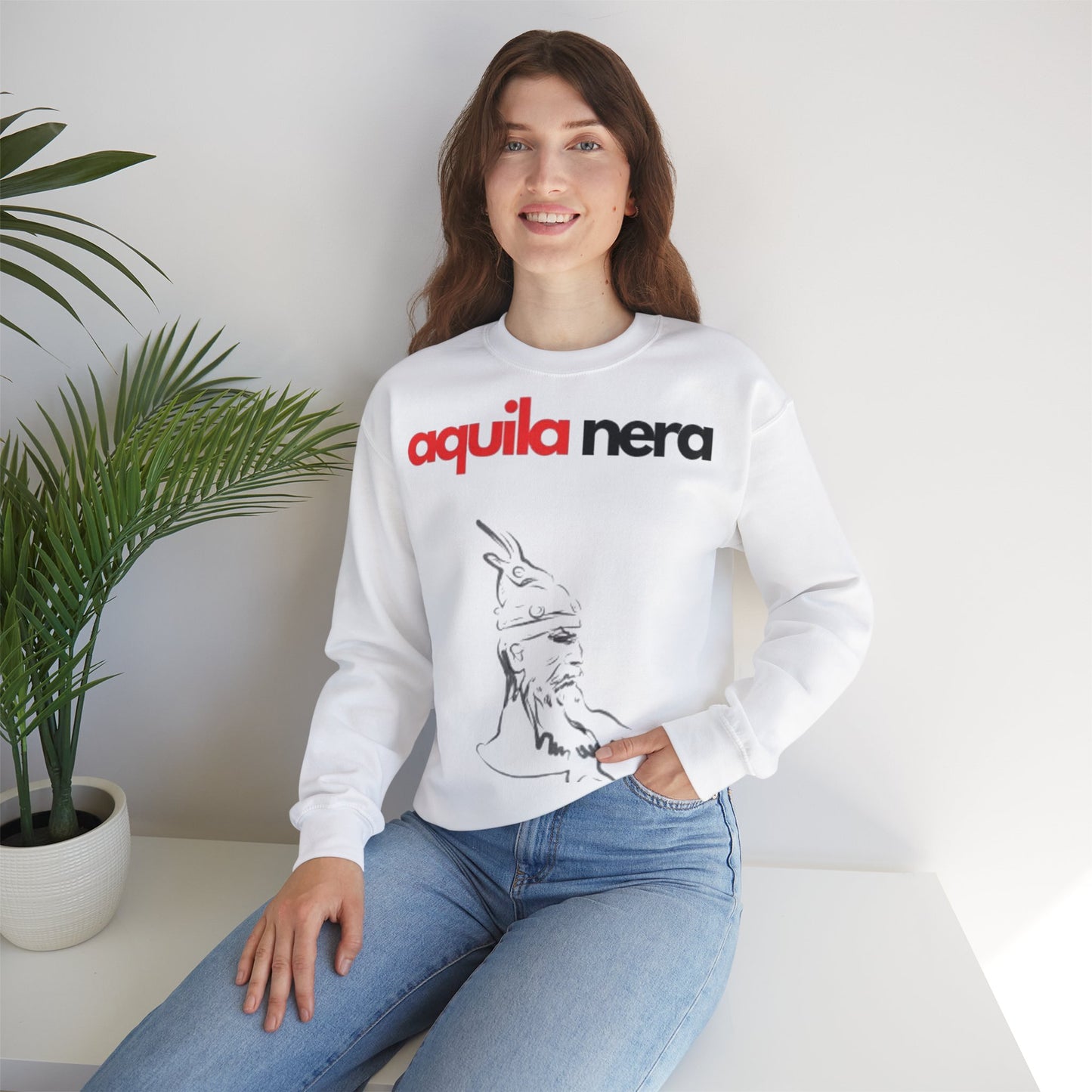 Aquila nera Sweatshirt white Unisex